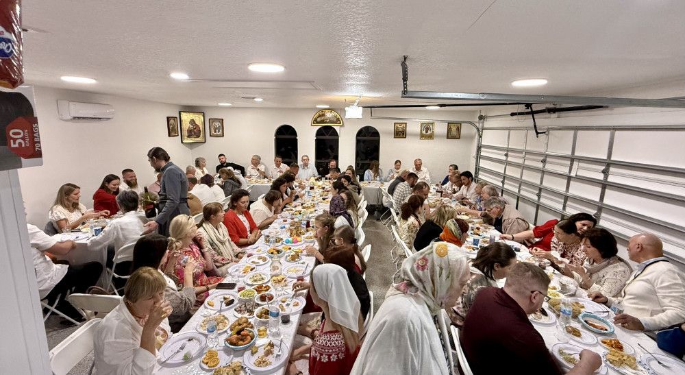 Пасхальная трапеза в нашем монастыре